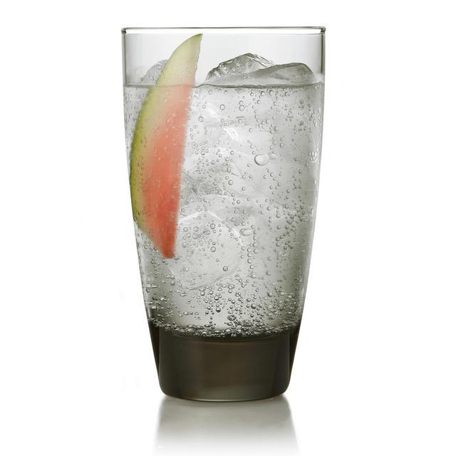 Libbey Classic Smoke Tumbler Glasses, 18-ounce, Set of 12