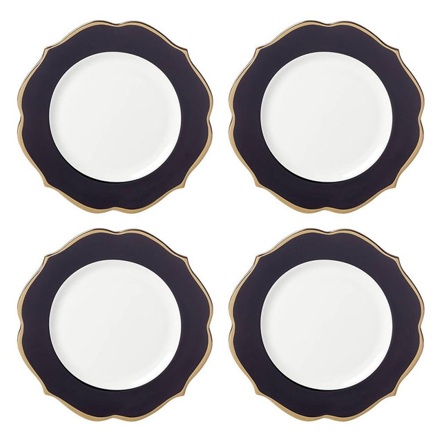 Lenox 896841 Contempo Luxe Black Accent Plates, Set of 4