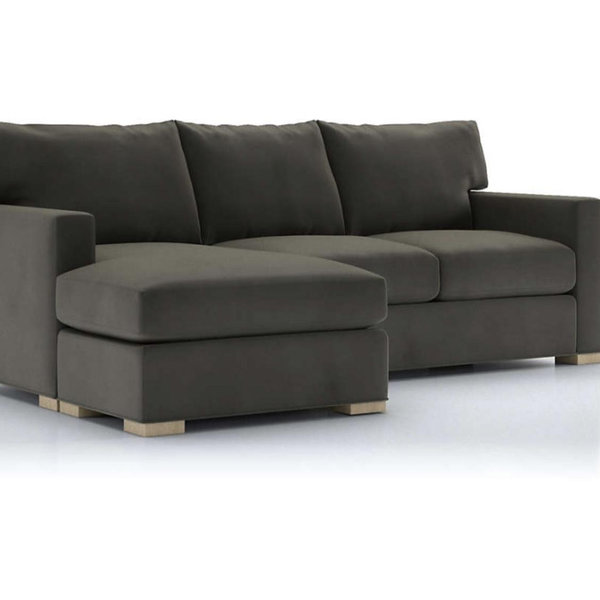 Crate & Barrel Axis 88" Reversible Storage Chaise Queen Sleeper Sectional Sofa