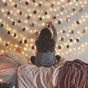 12apm - 66 Ft 200LEDs Waterproof starry fairy copper string lights USB Powered for Bedroom Indoor Outdoor Warm White Ambiance Lighting for Patio Wedding Decor Power Adapter Included