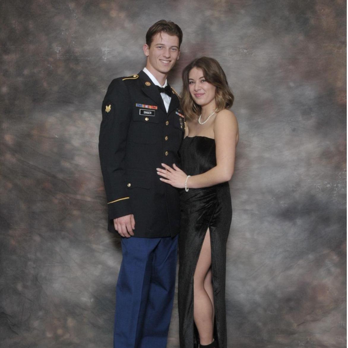Our first military ball and actually the day we started officially dating :)