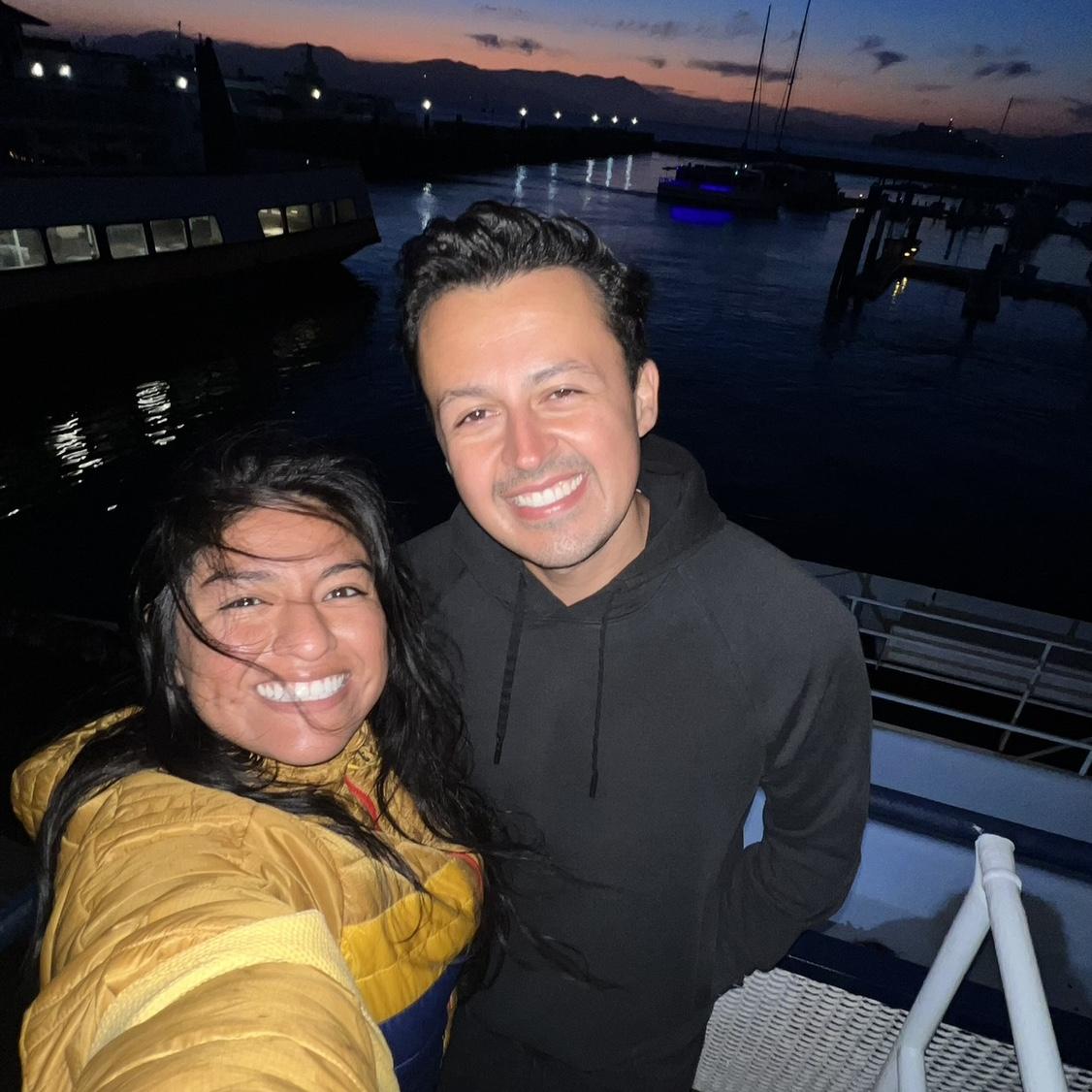 An extremely windy boat ride under the Golden Gate
