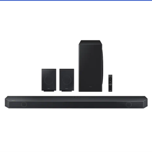 Samsung - HW-Q930D/ZA 9.1.4 Channel Q-Series Soundbar with Wireless Subwoofer and Rear Speakers, Dolby Atmos and Q-Symphony - Black