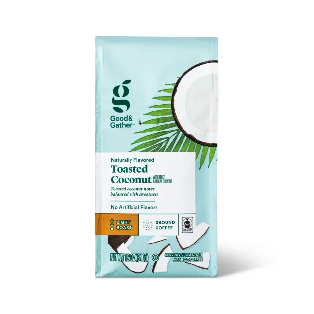 Naturally Flavored Toasted Coconut Light Roast Ground Coffee - 12oz - Good & Gather™