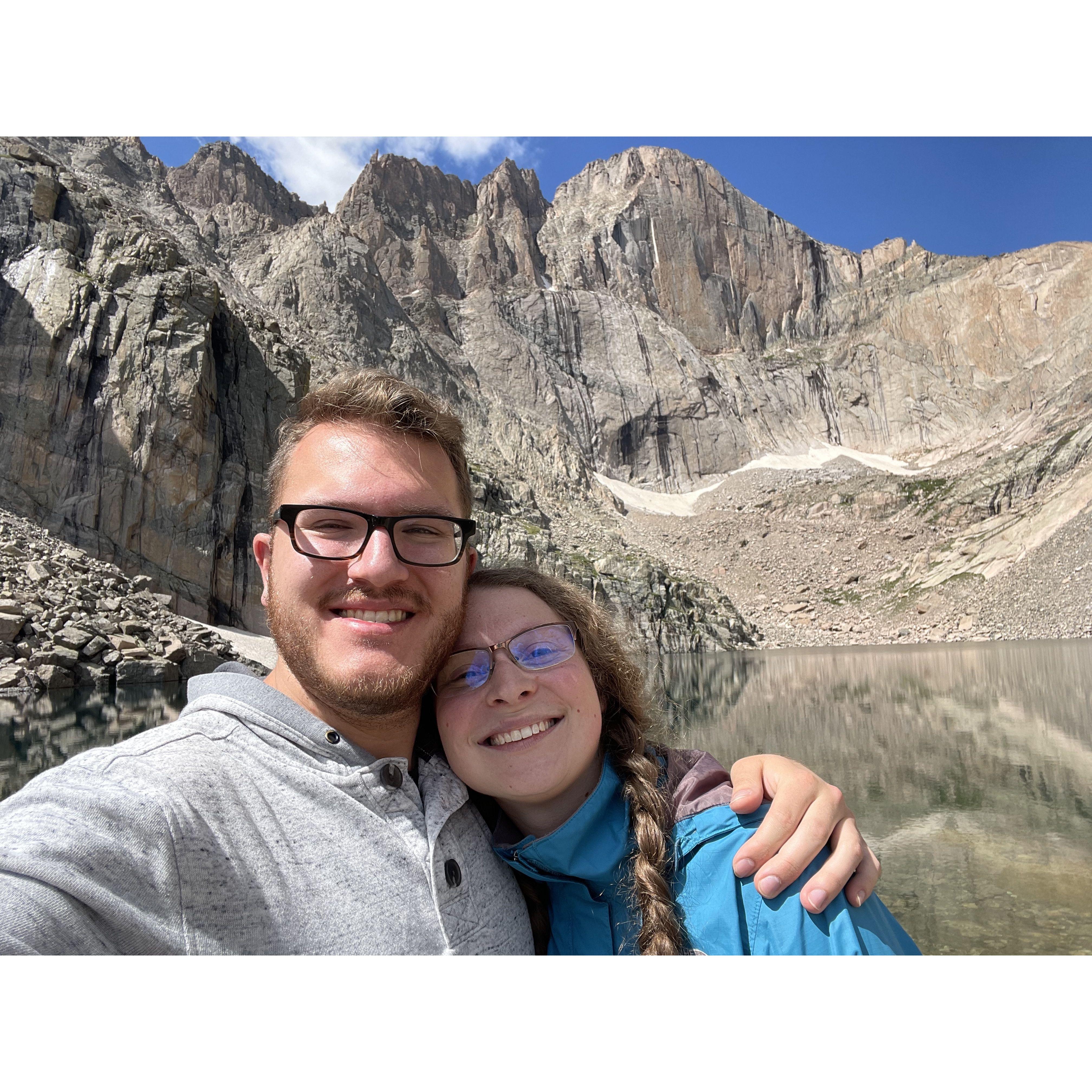 July 30th, 2020: The top of Chasm Lake in The Rocky Mountain National Forest