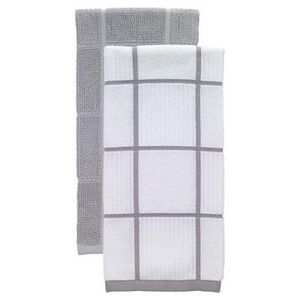 Gray Parquet Kitchen Towel 2 Pack (16"x26") T-Fal