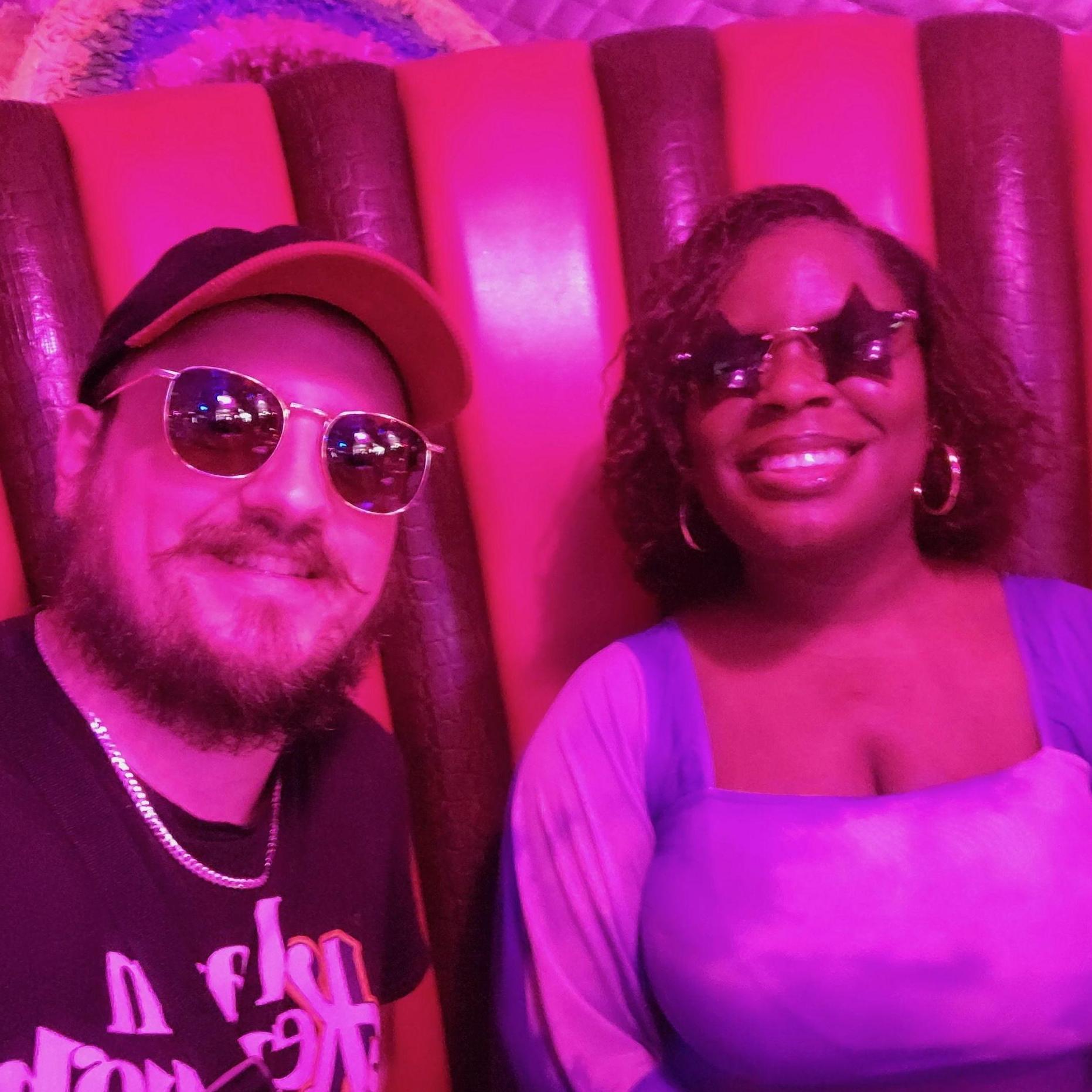 Sunglasses indoors? These guys must be really cool