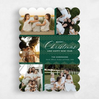 Blue Scalloped Holiday Card - Osprey