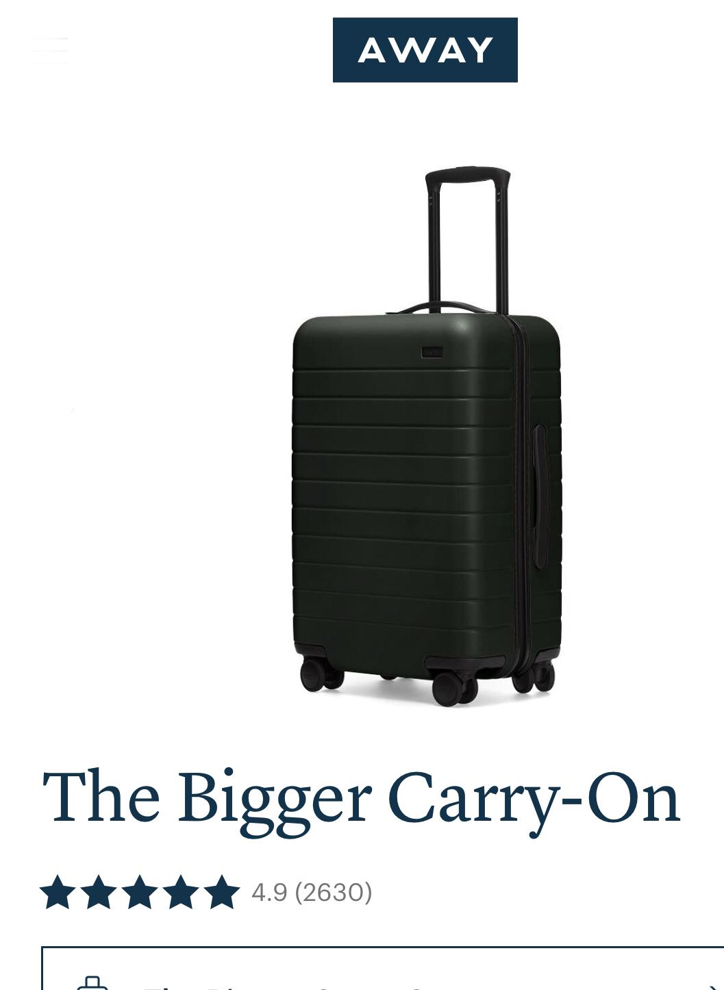Away Bigger Carry-On Luggage - Hers