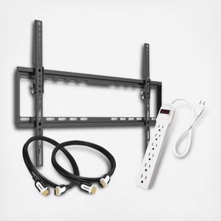 Tilt TV Wall Mount Bundle for 42"-75" TVs
