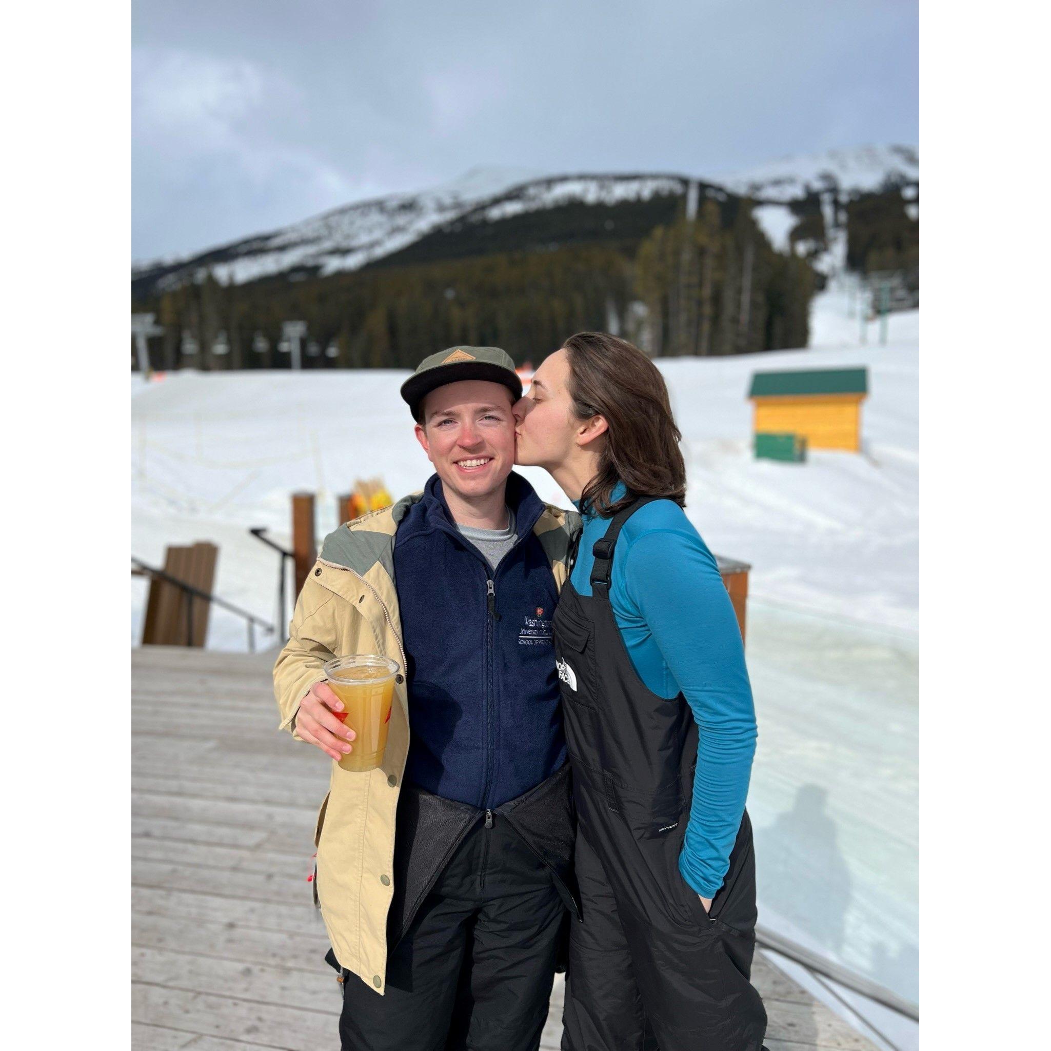 Cheesin and Lake Louise'in