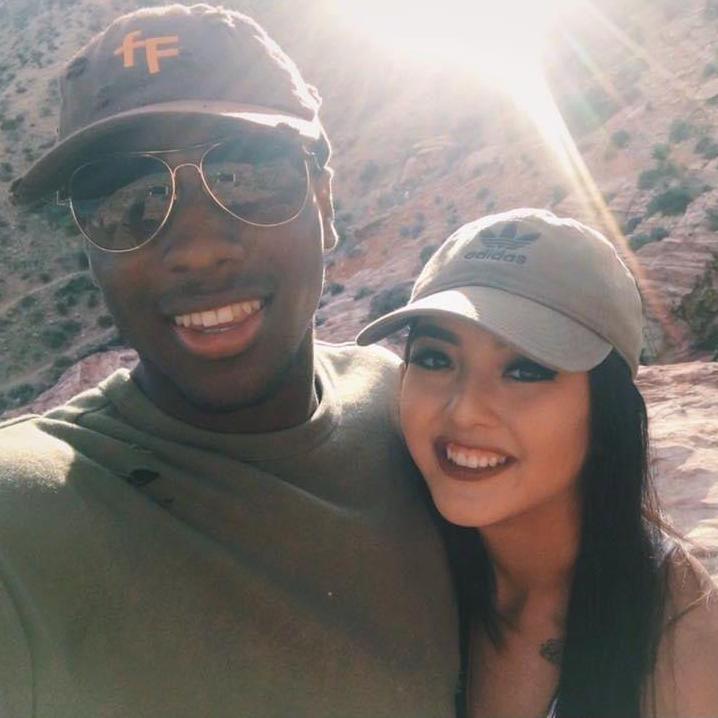 One of our first dates hiking at Red Rock Canyon