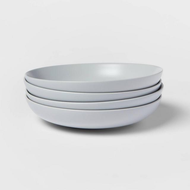 30oz 4pk Stoneware Acton Dinner Bowls Gray - Threshold™