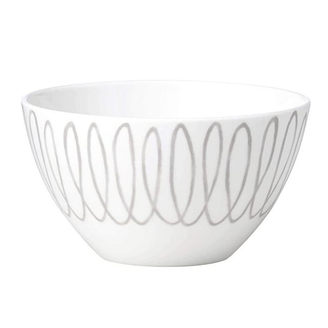 KATE SPADE Charlotte Street East Soup Bowl, 0.65 LB, Taupe/Grey