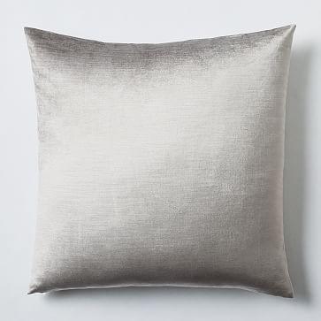 Luster Velvet Pillow Cover - Platinum