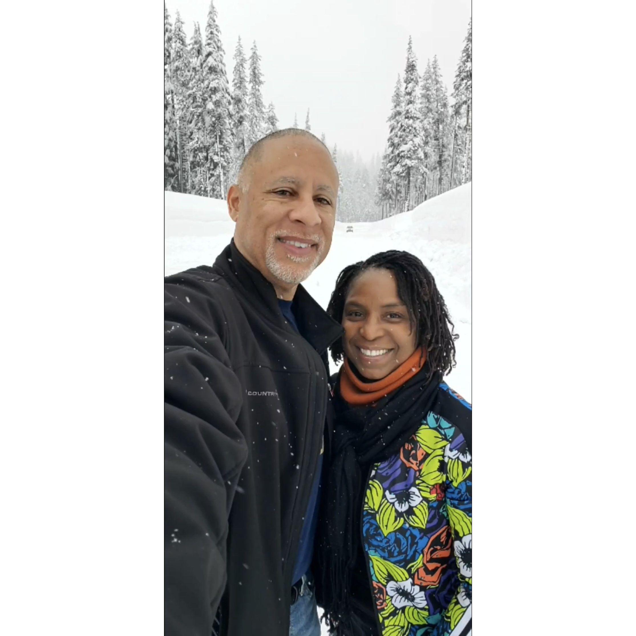 Trying to get to Crater Lake, Oregon, but stopped by a snow storm