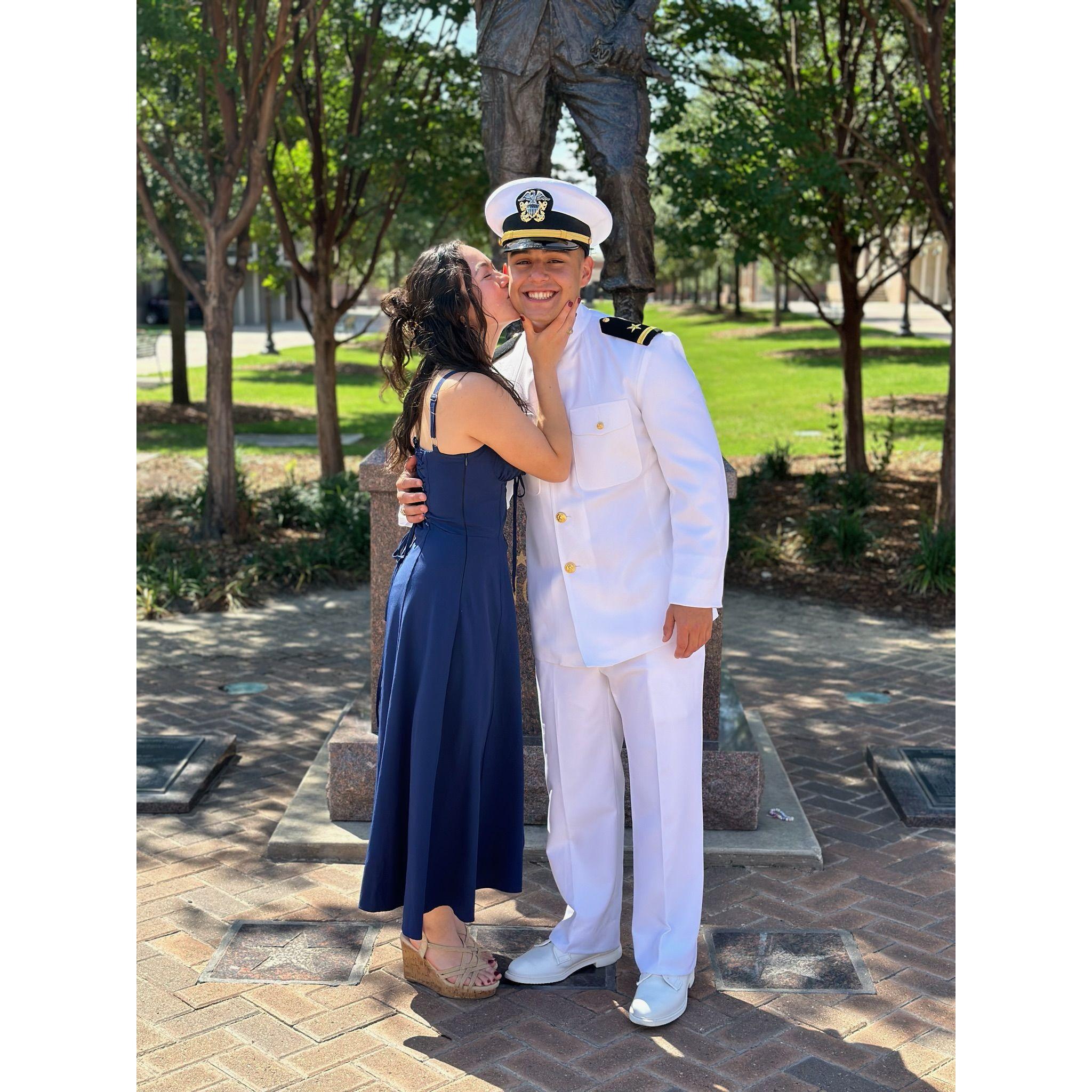 The day Rene commissioned into the Navy :)