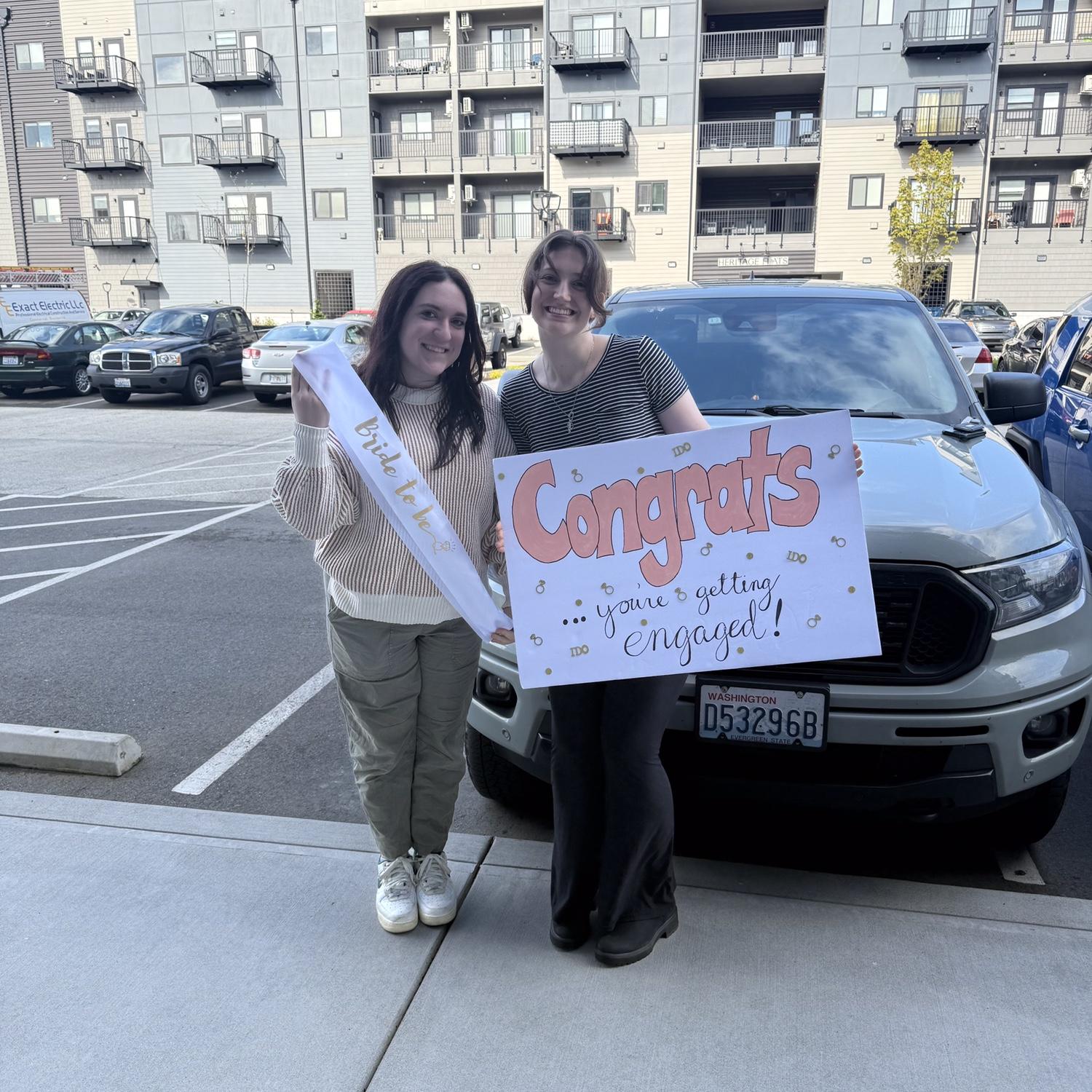 Ava and Kate surprising Mikayla!
