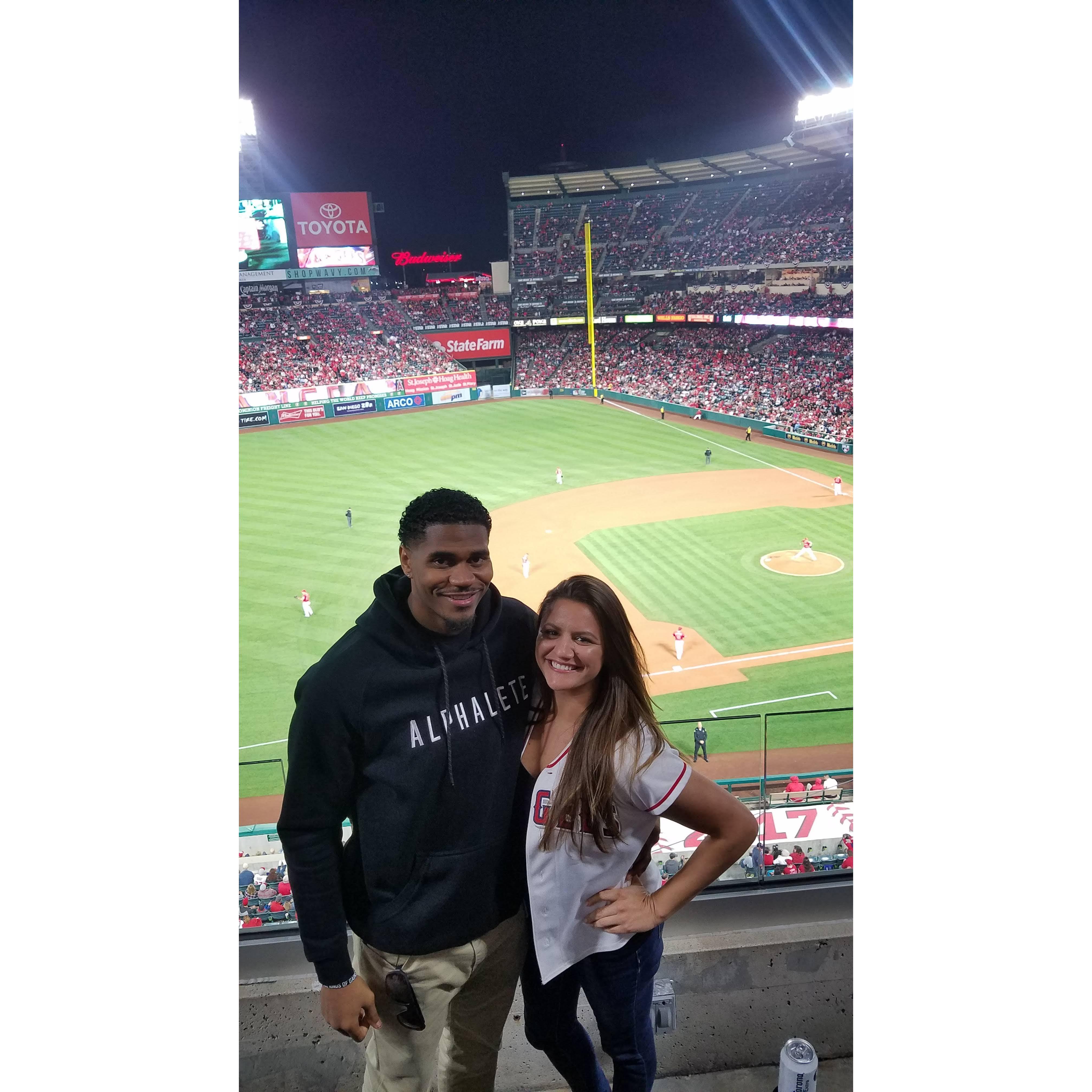 First of many Opening Nights at Angel Stadium together (2017)