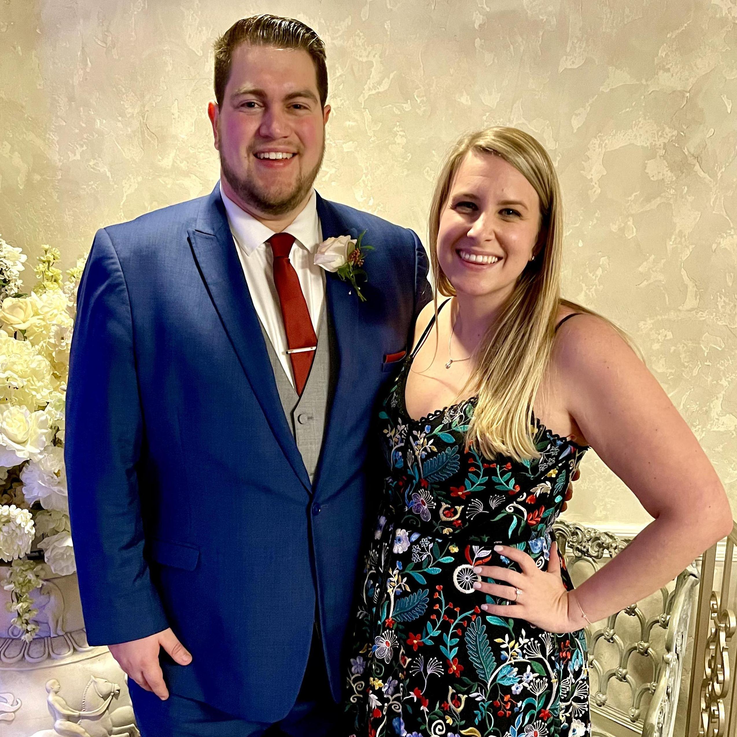 Frank and Amanda celebrating our friends, Jeff and Katie, at their wedding in New Orleans!