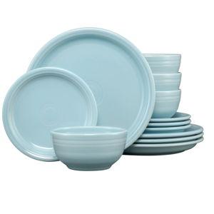 Bistro Coupe 12-Piece Dinnerware Set, Service for 4 (Sky)