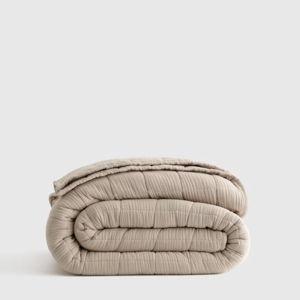 Organic Airy Gauze Box Quilt in Dune | King/Cal King size