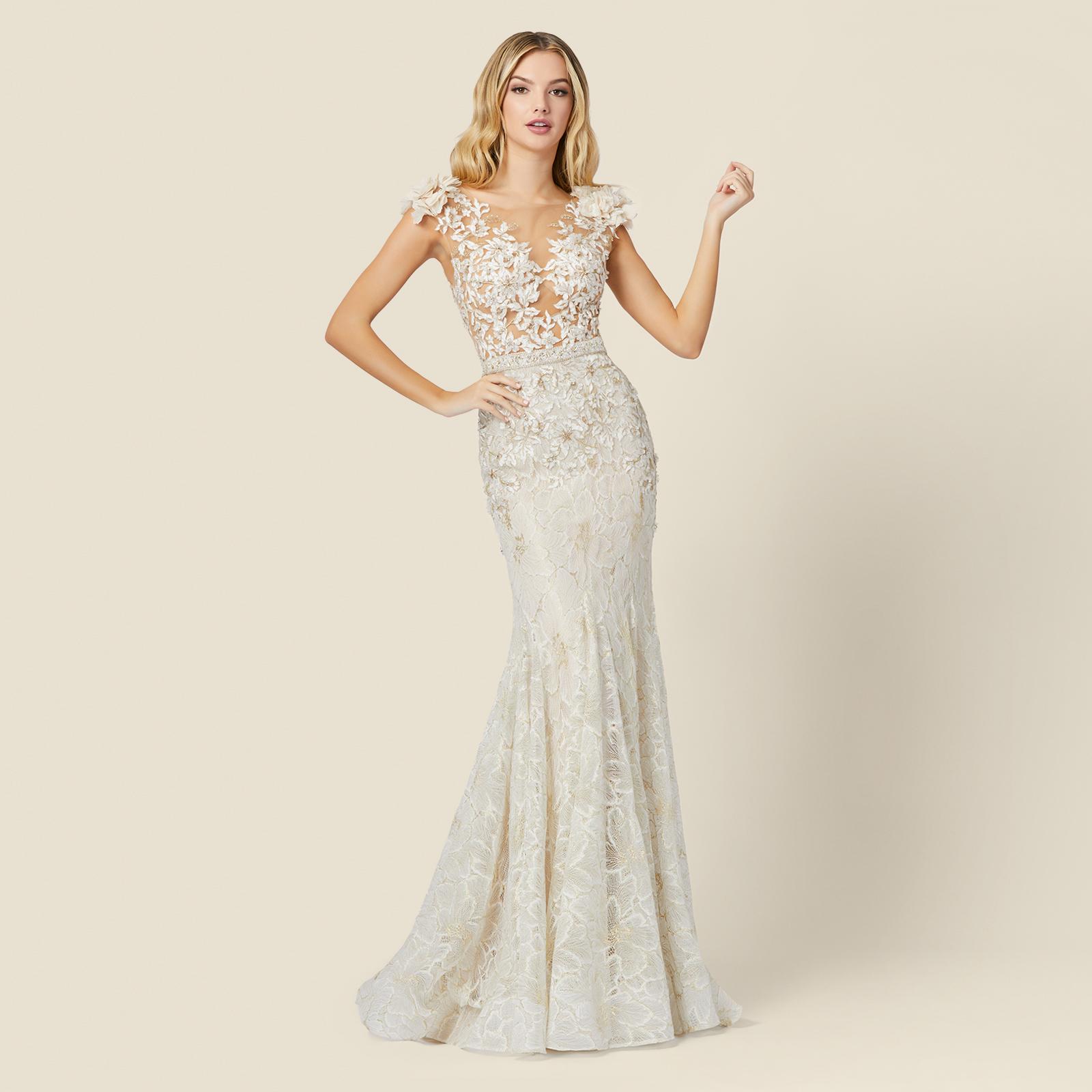 beaded mesh gown mac duggal