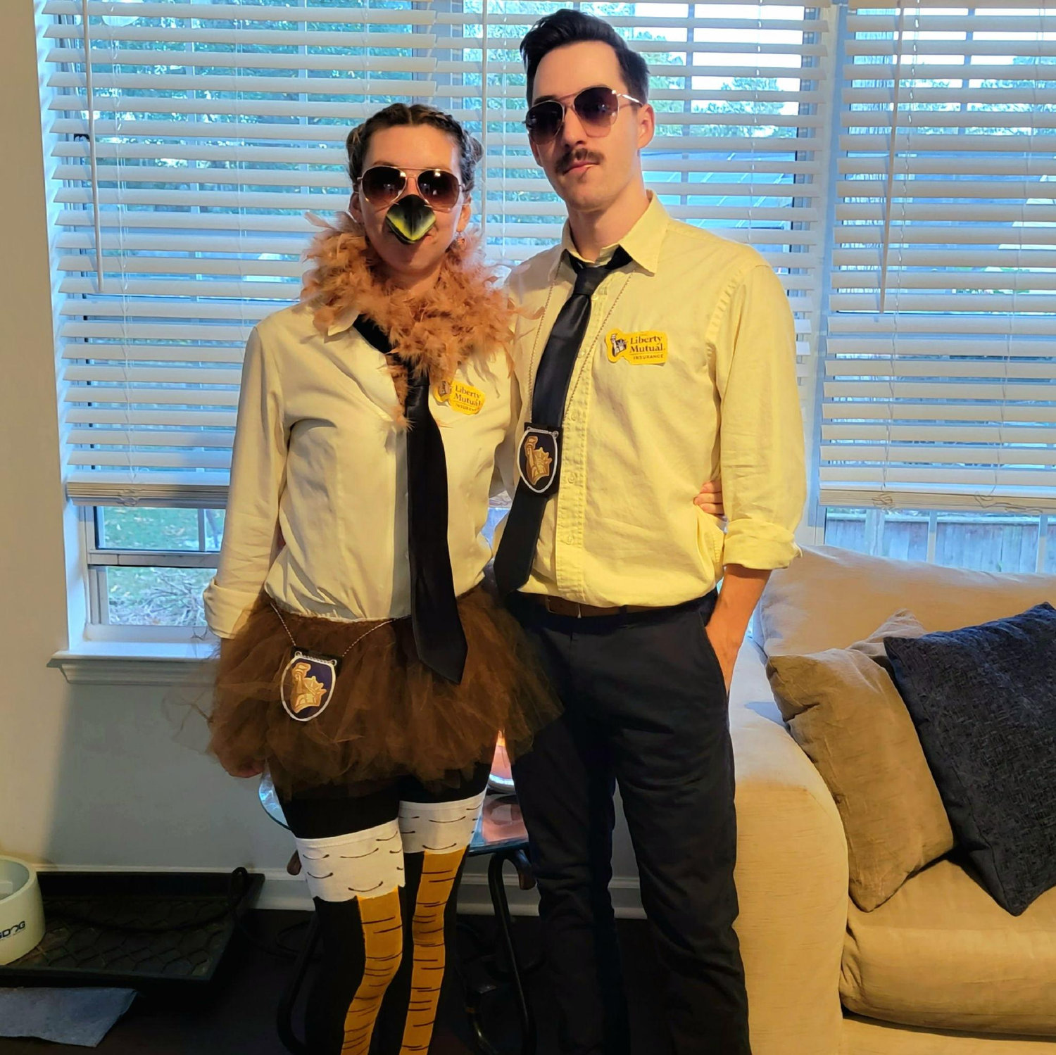 Our best Halloween Costume yet, Doug and Limu Emu (Liberty Mutual)