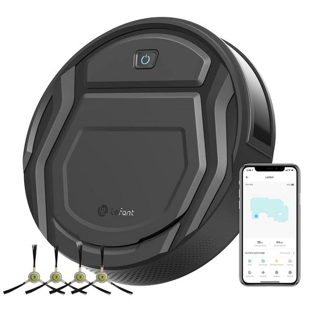 Lefant Robot Vacuum Cleaner with 2200Pa Powerful Suction,120 Mins,Tangle-Free,WiFi/Alexa/APP/Bluetooth,Schedule Cleaning,Slim Self-Charging Robotic Vacuum Cleaner for Home,Pet Hair,Hard Floors