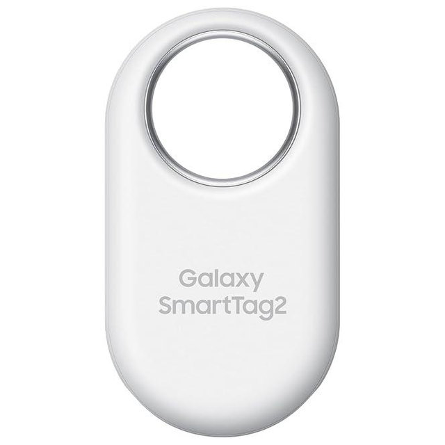 SAMSUNG Galaxy SmartTag2, Bluetooth Tracker, Smart Tag GPS Locator Tracking Device, Item Finder for Keys, Wallet, Luggage, Pets, Use w/ Phones and Tablets Android 11 or Later, 2023, 1 Pack, White