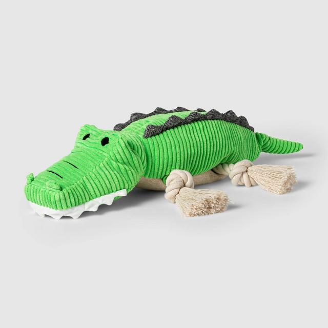 Gator Plush Dog Toy - Green - M - Boots & Barkley™