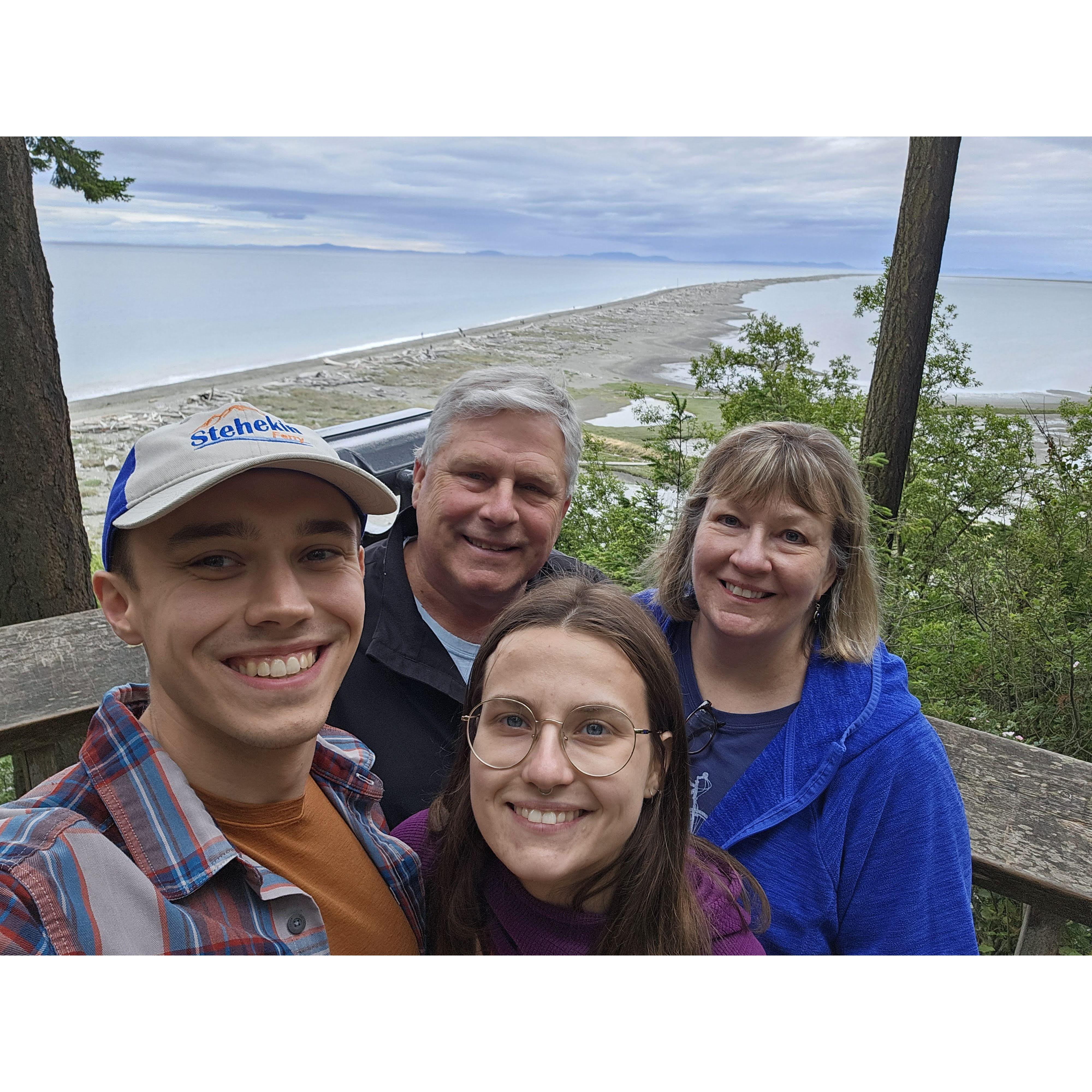 at the Dungeness Spit with Leah's parents