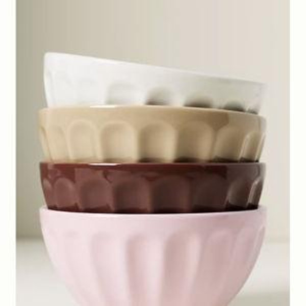 The Latte Stoneware Cereal Bowls, Set of 4: Amelie Edition