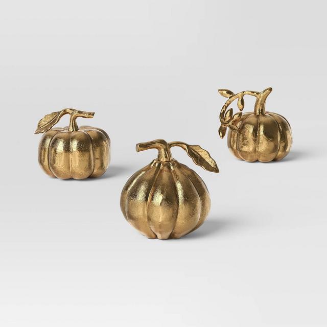 3pk Fall Mini Gold Pumpkins - Threshold™