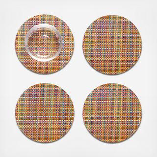 Mini Basketweave Round Coaster, Set of 4
