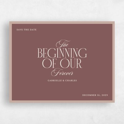 Acorn, Brown Wedding Save the Date - Ford Landscape