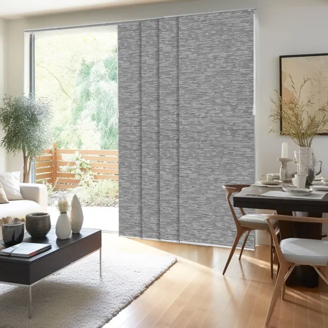 86"x96" Chicology Light Filtering Panel Track Blind Calactta Gray