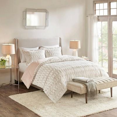 Margot Print Long Faux Fur Comforter Mini Set- Full