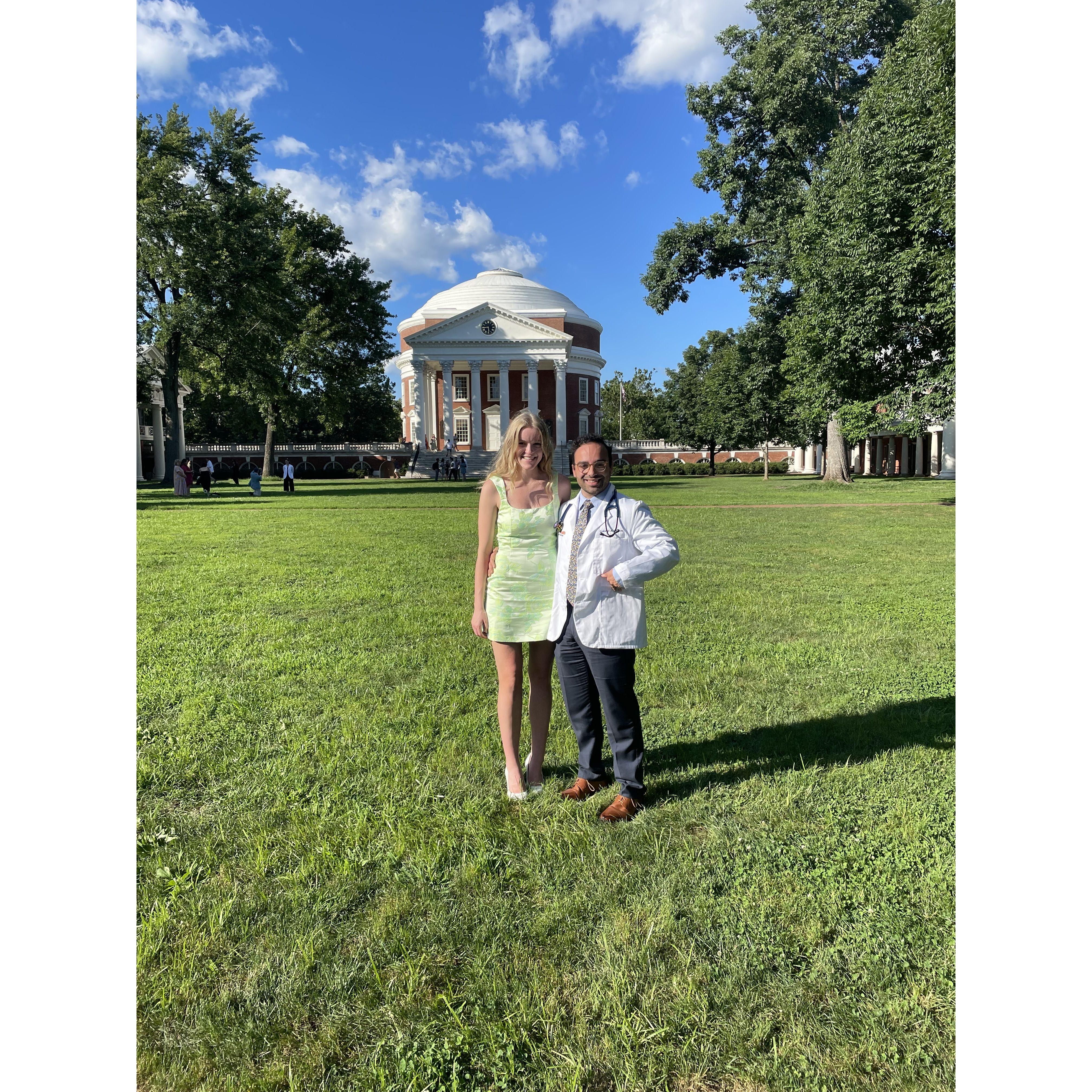 Gabe's White Coat Ceremony in Charlottesville, VA (Aug. 2022)