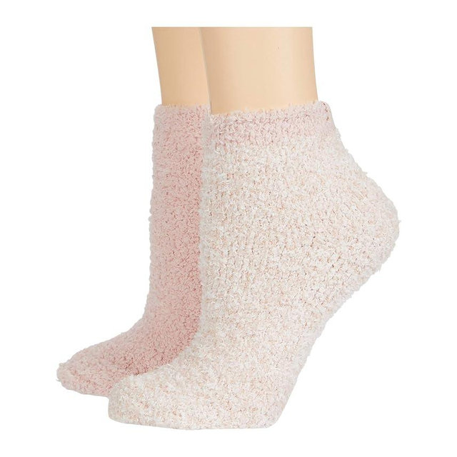Barefoot Dreams CozyChic 2 Pair Tennis Sock Set, Plush Socks, Set of 2