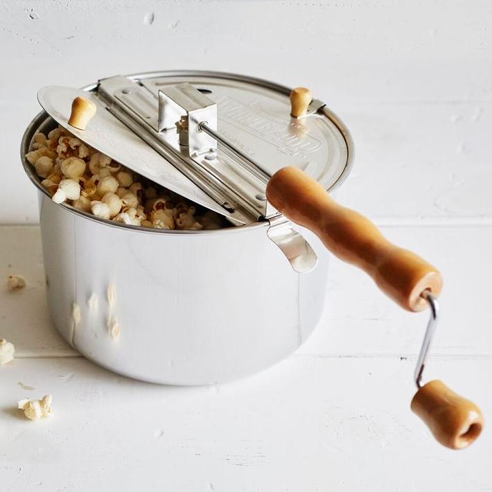 Great Northern Popcorn Original Stainless Steel Stove Top 6-1/2-Quart Popcorn Popper