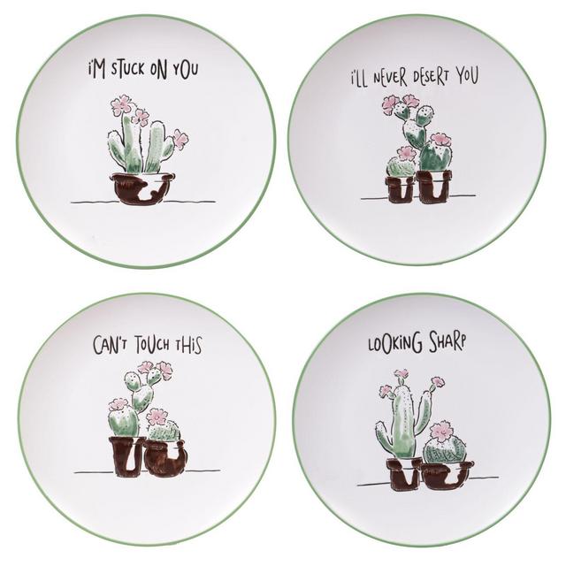 Certified International Desert Bloom 8.25-Inch Dessert Plates (Set of 4)
