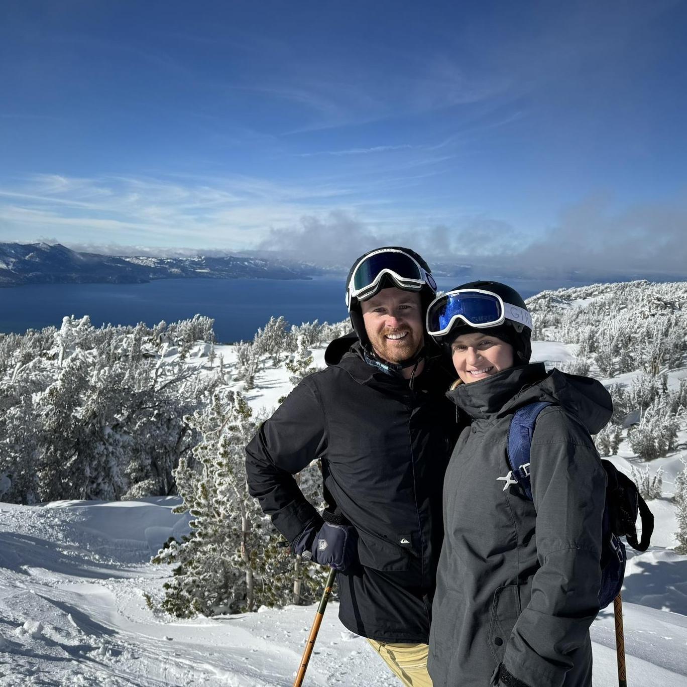 Engaged at the top of Heavenly Mountain in Lake Tahoe!