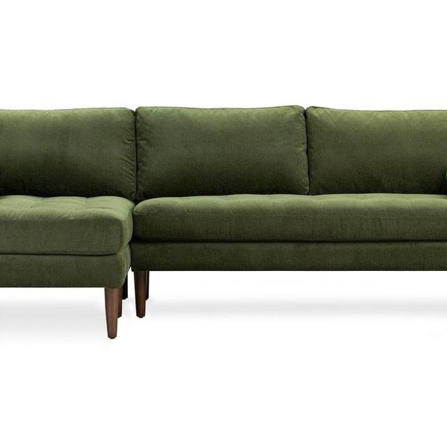 Napa Velvet Left-Facing Sectional Sofa