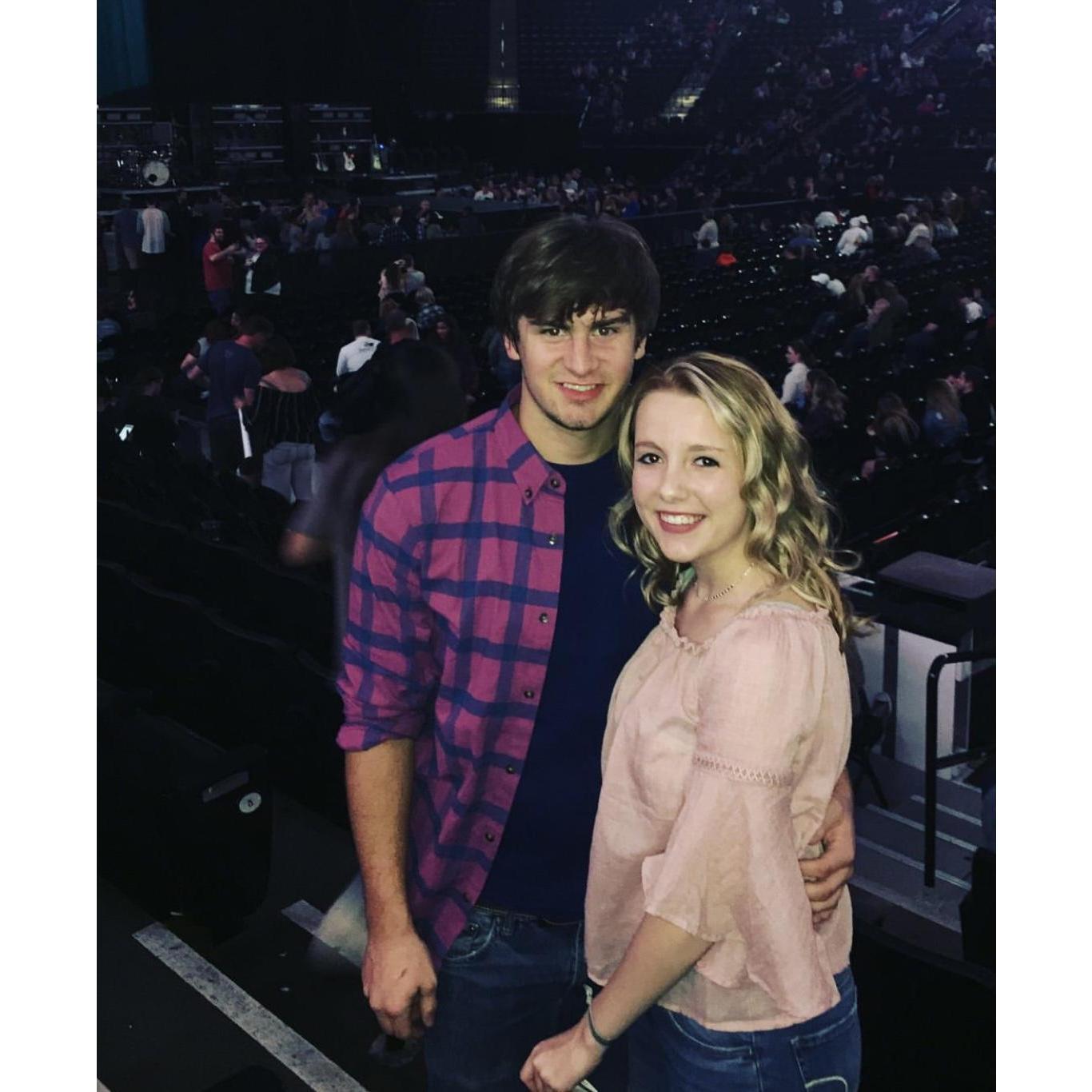 Our first concert together and Connors first concert ever Imagine Dragons.