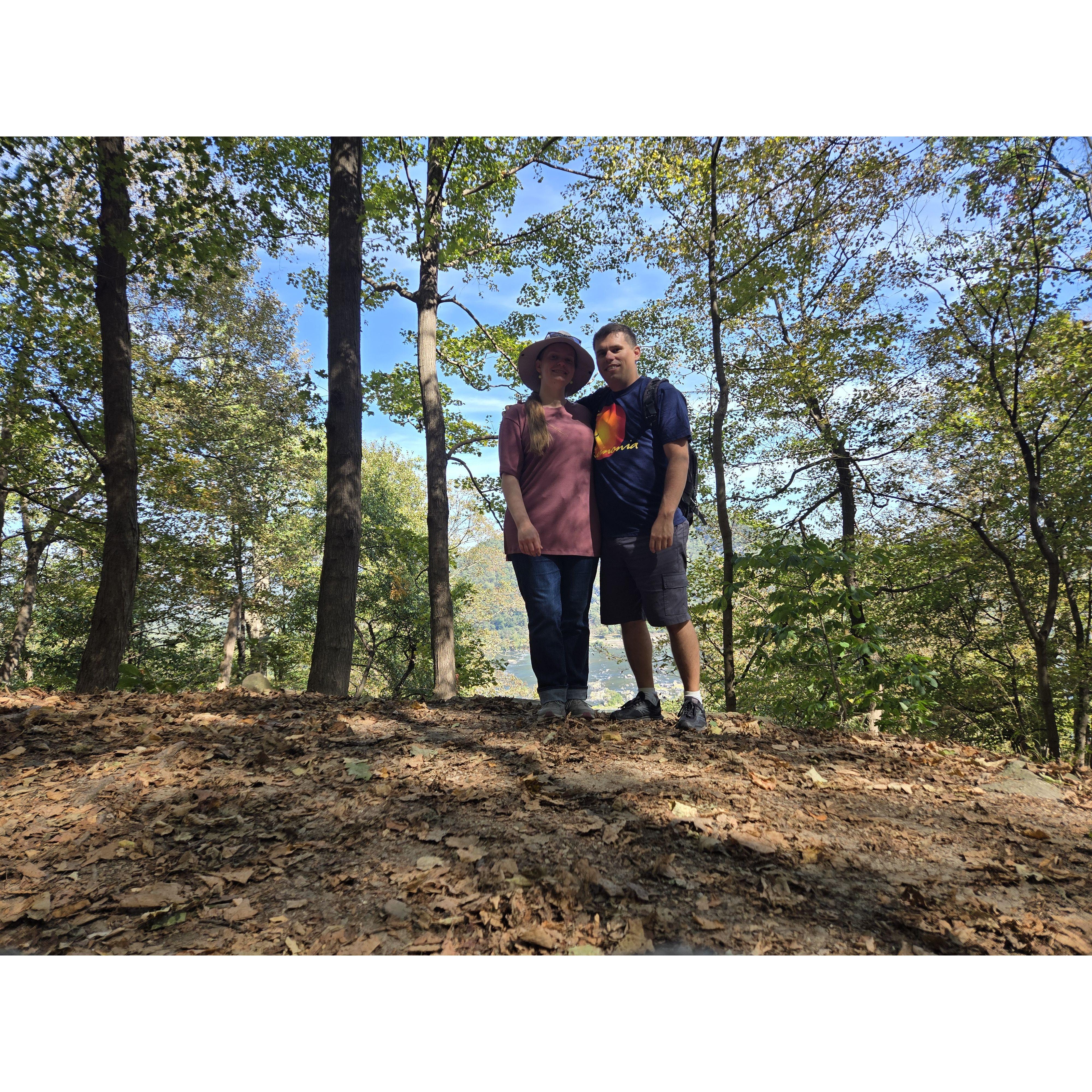 We go hiking along the Pennsylvania hills frequently