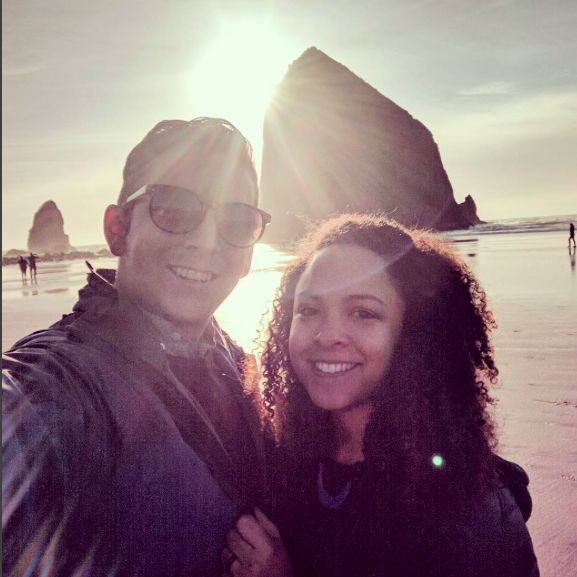 Moments after getting engaged. -- February 11, 2017
