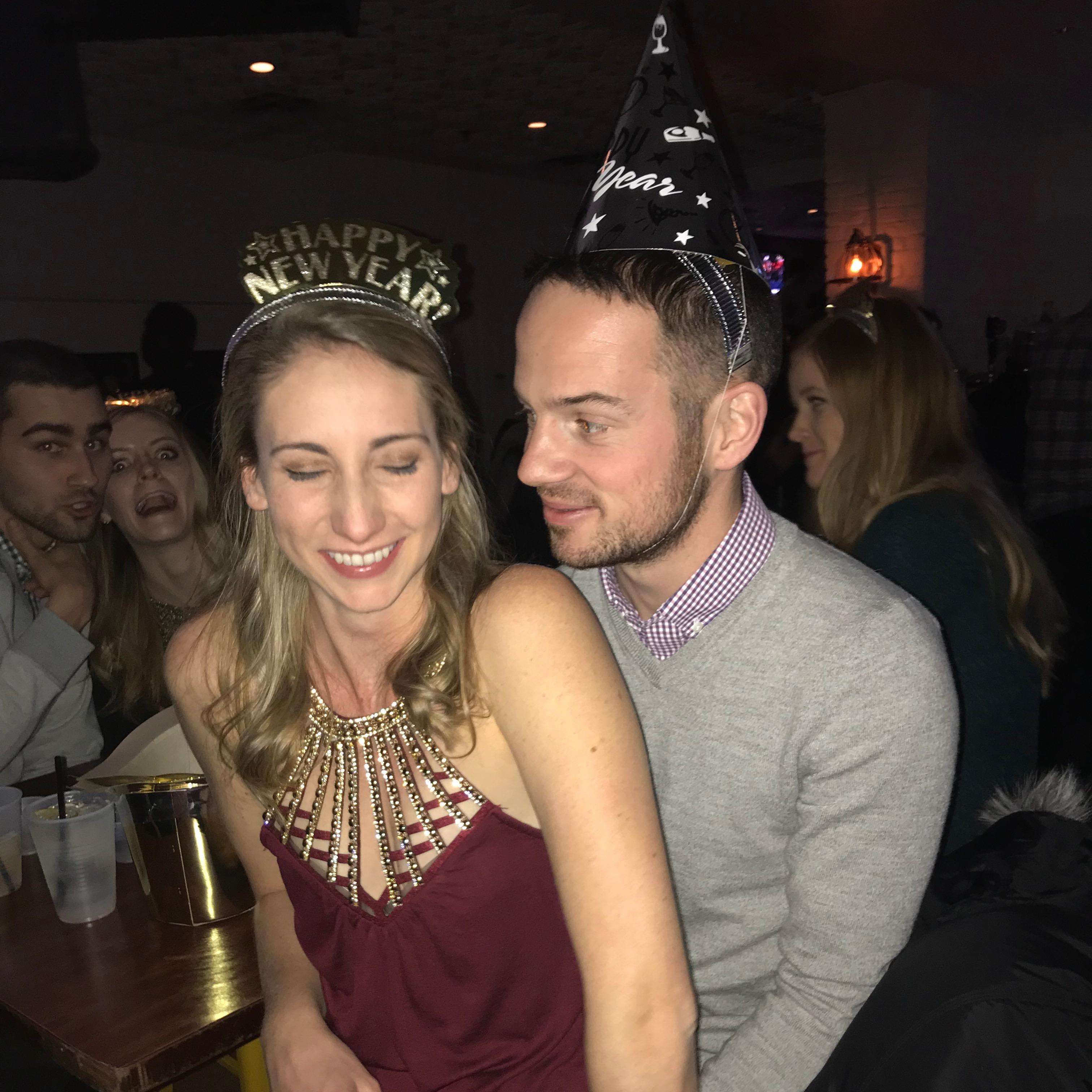 Our first New Year's together, in Boston, with -20 degree weather