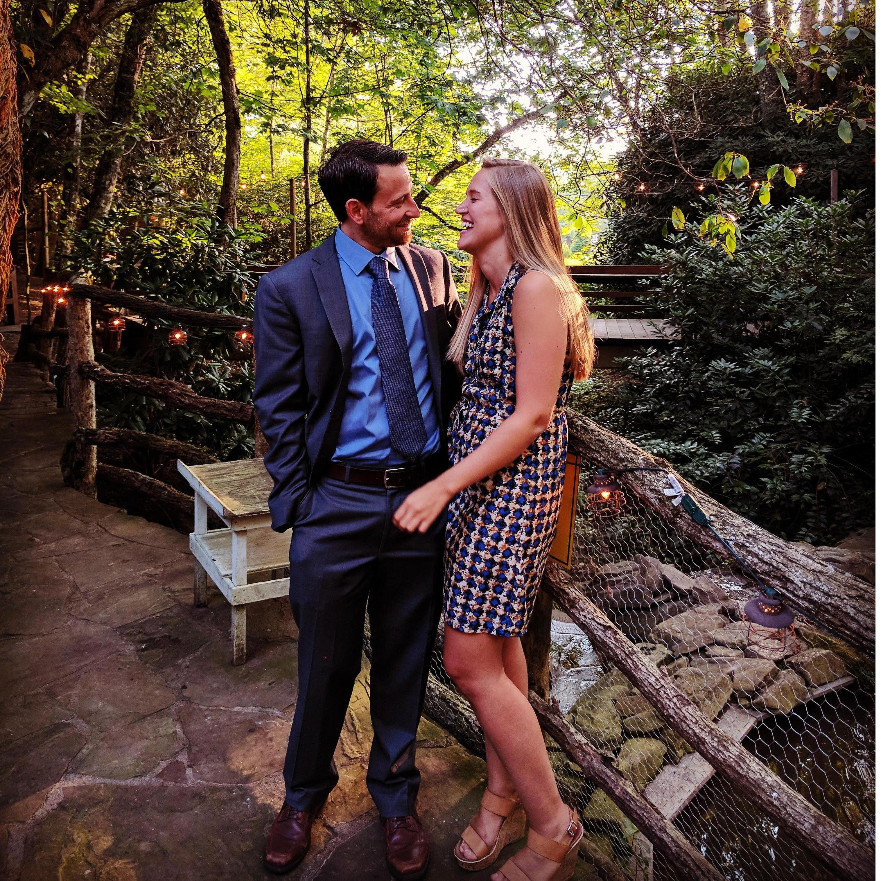 At Kate & Eric's wedding in the Blue Ridge Mountains in NC