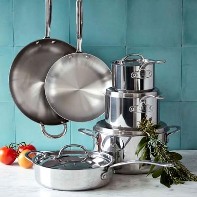 Open Kitchen by Williams Sonoma Stainless-Steel 10-Piece Cookware Set